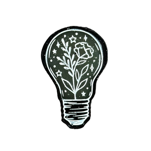 Light bulb - semi glow in the dark