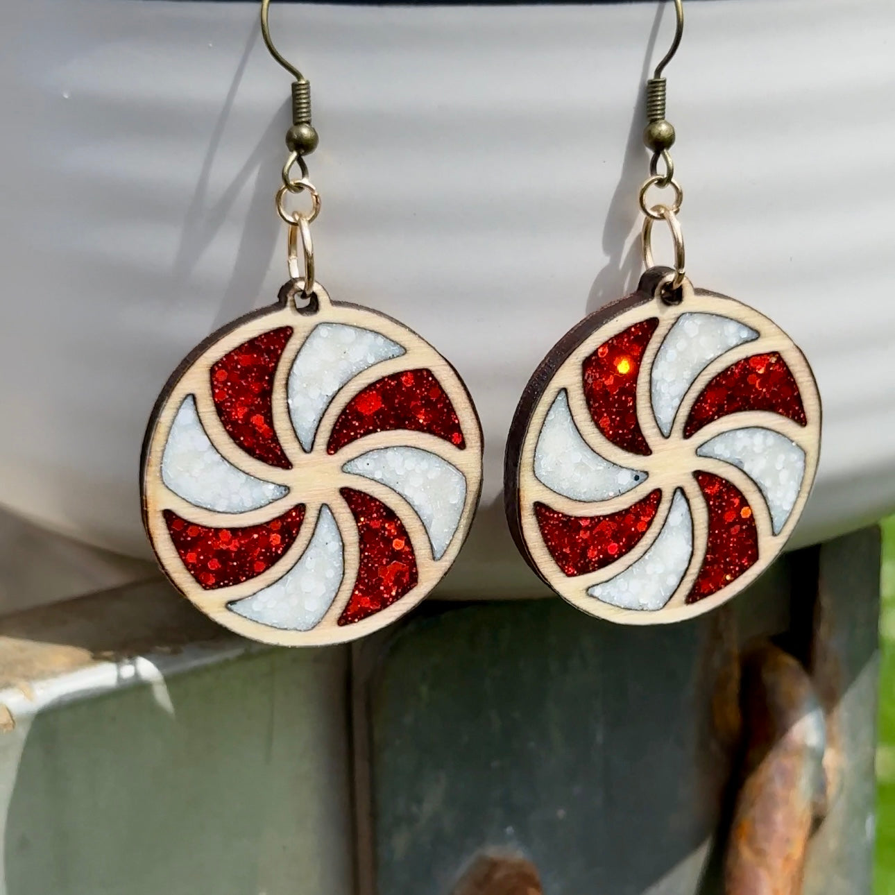 Peppermint Swirl Earrings