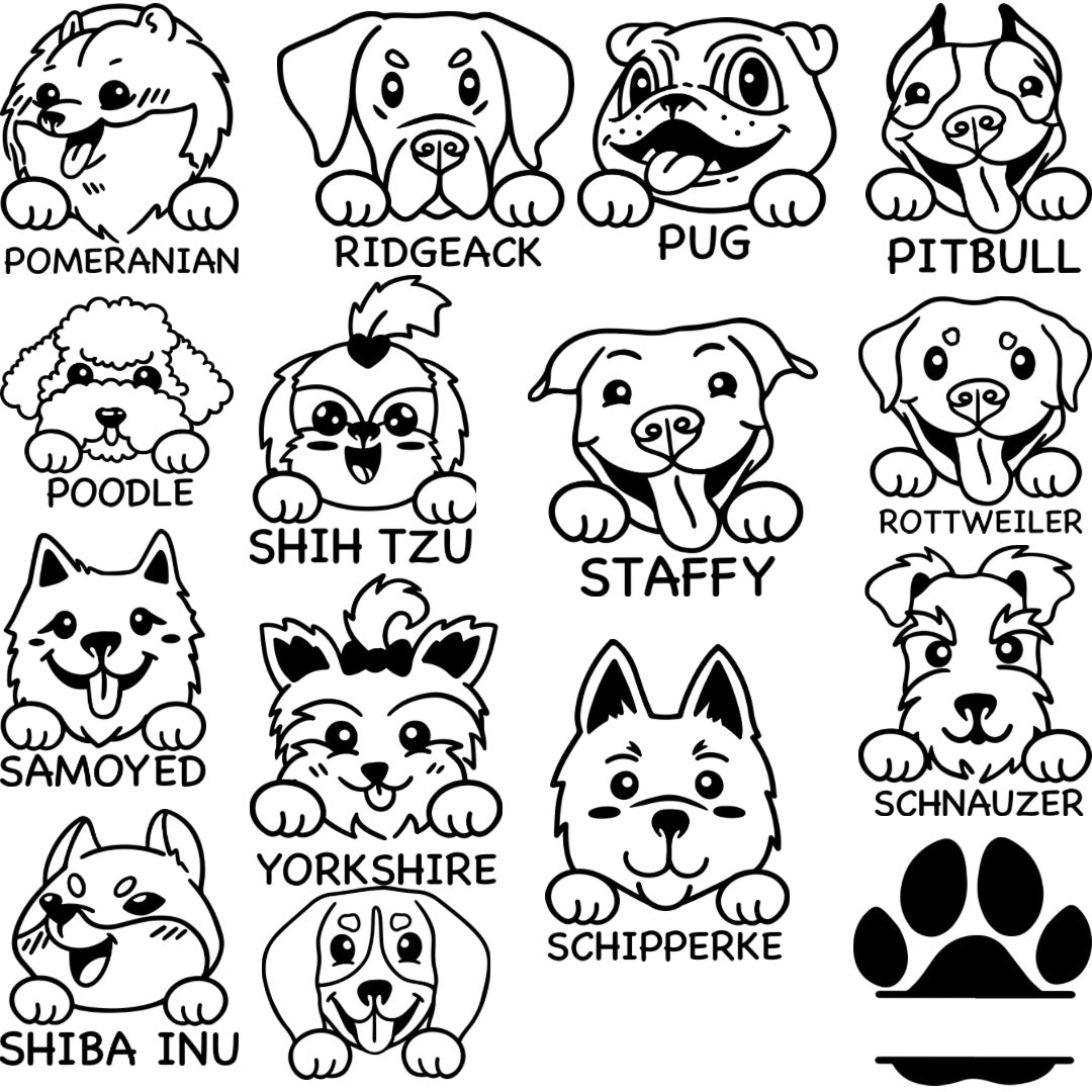 Dog Face Stickers